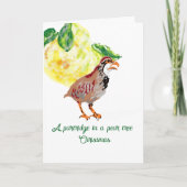 Weihnachtskarte : Partridge in Birnbaum . Karte (Vorderseite)