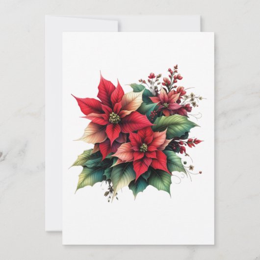 Weihnachtskarte Party Einladung Blume (Rückseite)