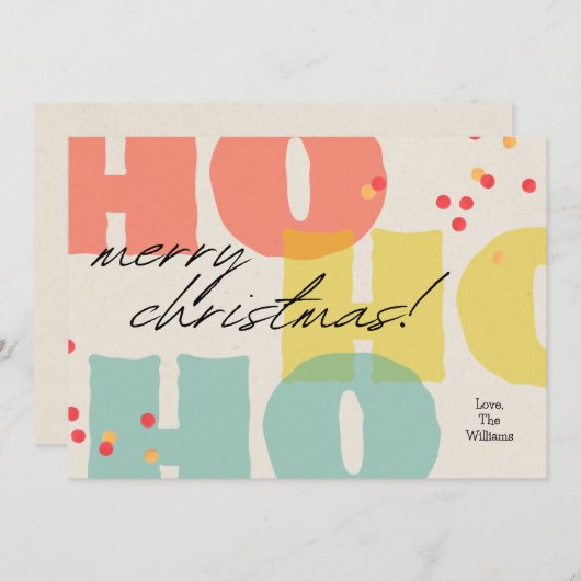 Weihnachtskarte Personalisierte Weihnachtskarte Feiertagskarte (Vorne/Hinten)