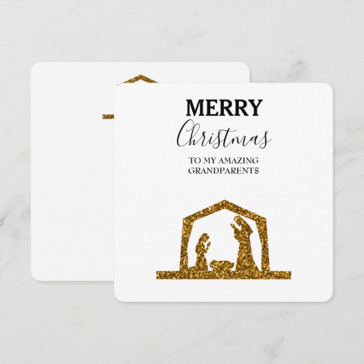 Weihnachtskarte Phantastisch Großeltern - Geburt (Vorne/Hinten)