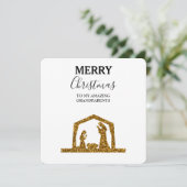 Weihnachtskarte Phantastisch Großeltern - Geburt (Stehend Vorderseite)