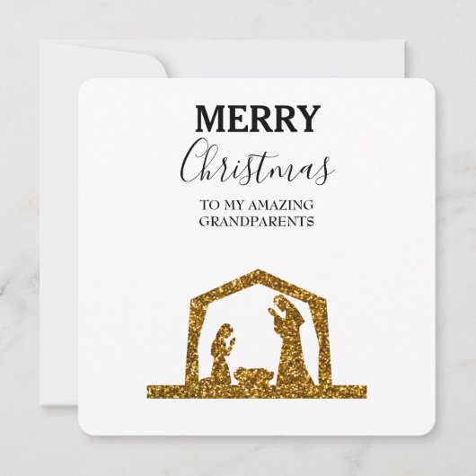 Weihnachtskarte Phantastisch Großeltern - Geburt (Vorderseite)