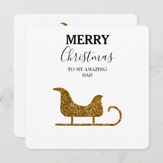Weihnachtskarte Phantastischer Vater - Glitzer Sch (Vorne/Hinten)