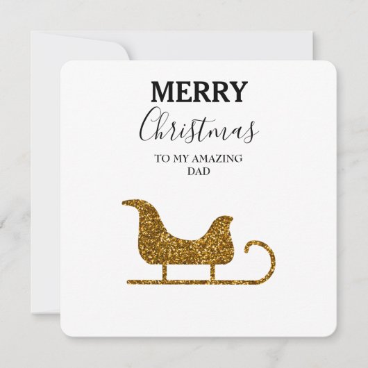 Weihnachtskarte Phantastischer Vater - Glitzer Sch (Vorderseite)