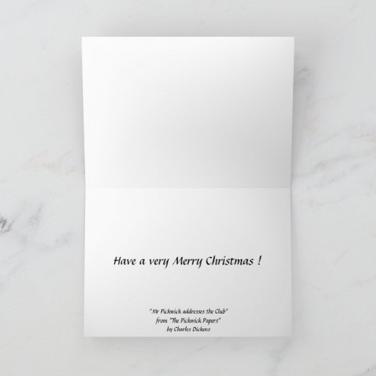 Weihnachtskarte - Pickwick Papers Feiertagskarte (Innenseite)