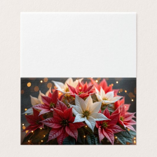 Weihnachtskarte Poinsettia 1 (Außenseite Aufgefaltet)