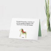 Weihnachtskarte Poinsettia Feiertagskarte (Rückseite)