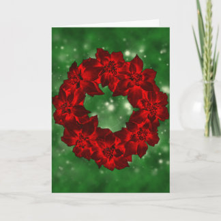 Weihnachtskarte Poinsettias Feiertagskarte