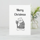 Weihnachtskarte Polar Bear Feiertagskarte (Stehend Vorderseite)