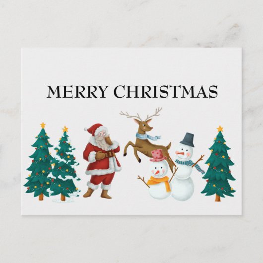 Weihnachtskarte Postkarte (Vorderseite)