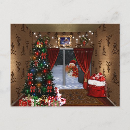 Weihnachtskarte Postkarte (Vorderseite)