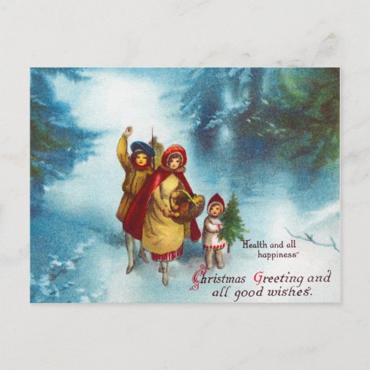 Weihnachtskarte Postkarte (Vorderseite)