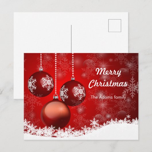 Weihnachtskarte Postkarte (Vorne/Hinten)