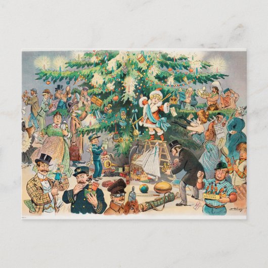 Weihnachtskarte Postkarte (Vorderseite)