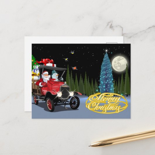 Weihnachtskarte Postkarte (Vorderseite/Rückseite Beispiel)