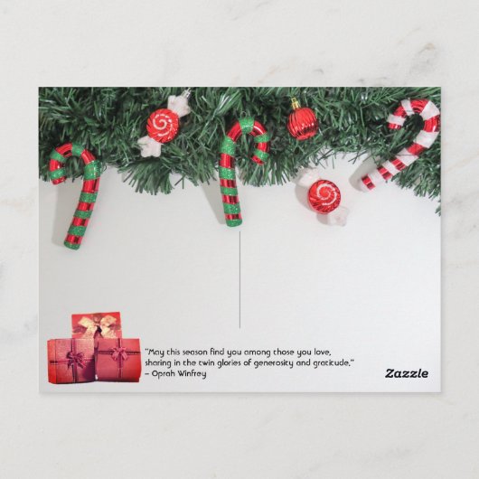 Weihnachtskarte Postkarte (Rückseite)