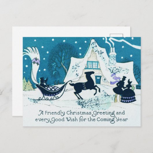 Weihnachtskarte Postkarte (Vorne/Hinten)