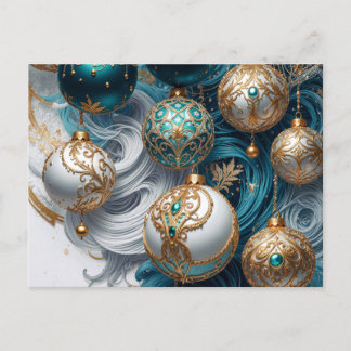Weihnachtskarte Postkarte mit luxuriösen Ornamente