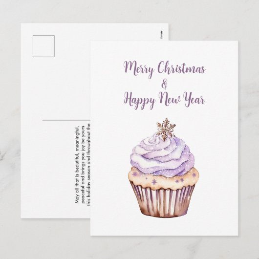 Weihnachtskarte Postkarte, Weihnachtskuchen Feiertagspostkarte (Vorne/Hinten)