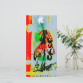 Weihnachtskarte prächtigen Weihnachtsbaum Feiertagskarte (Stehend Vorderseite)