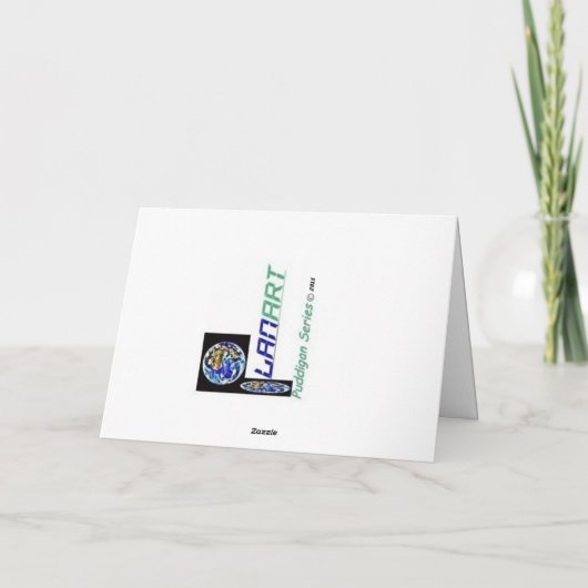 Weihnachtskarte "Puddigan" Feiertagskarte (Rückseite)