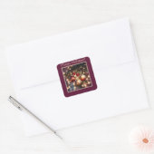 Weihnachtskarte Quadratischer Aufkleber (Umschlag)