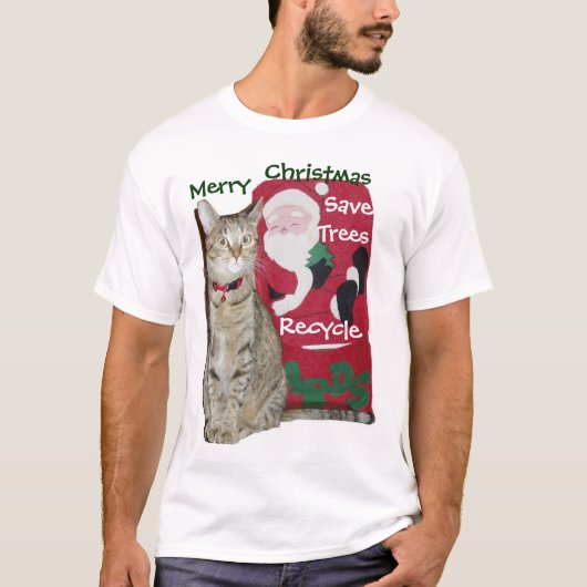 Weihnachtskarte recyceln T - Shirt (Vorderseite)
