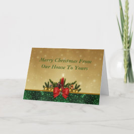 Weihnachtskarte Red Candle Karte