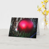 Weihnachtskarte "Red Outdoor Tree Ornament" Karte (Gelbe Blume)