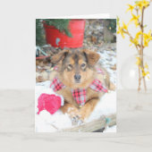 Weihnachtskarte - Rettung von Weihnachten Karte (Gelbe Blume)