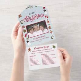 Weihnachtskarte Rezept Collage Foto Weihnachten All In One Einladung
