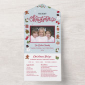 Weihnachtskarte Rezept Collage Foto Weihnachten All In One Einladung (Innen Boden)