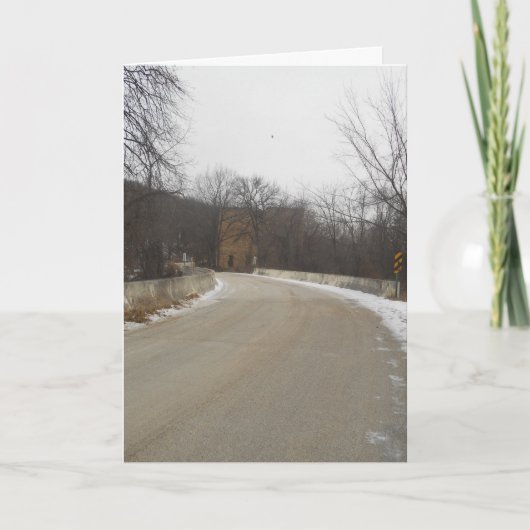 Weihnachtskarte "Road to Oxford Mill Ruins" Karte (Vorderseite)