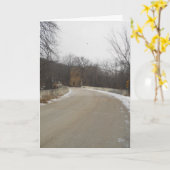 Weihnachtskarte "Road to Oxford Mill Ruins" Karte (Gelbe Blume)