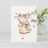 Weihnachtskarte Robin Weihnachtskarte Einladung (Stehend Vorderseite)