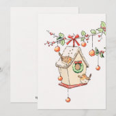 Weihnachtskarte Robin Weihnachtskarte Einladung (Vorne/Hinten)