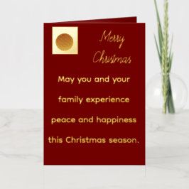 Weihnachtskarte Rot mit Gold