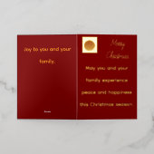 Weihnachtskarte Rot mit Gold (Äußere Ablage)