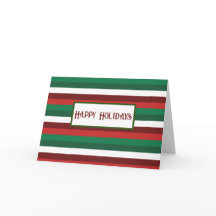 Weihnachtskarte rot und grün gestrichen