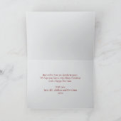 Weihnachtskarte Rot und Weiß Poinsettia Karte (Innenseite)