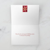 Weihnachtskarte Rot, Weiß, Gold Weihnachtsbaum Feiertagskarte (Innenseite)
