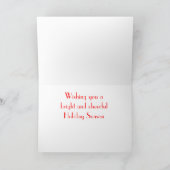 Weihnachtskarte Rote Poinsettias Feiertagskarte (Innenseite)