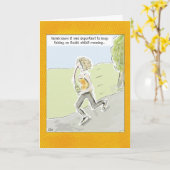 Weihnachtskarte: "Running on Wine..." Karte (Gelbe Blume)