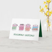 Weihnachtskarte Saasons Weihnachtsfeiern Grüße Karte (Gelbe Blume)