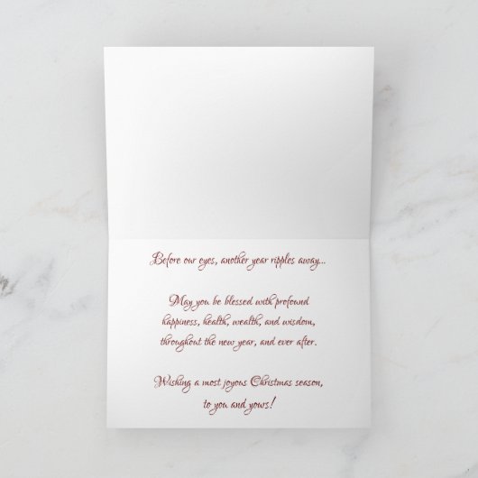 Weihnachtskarte "Sack House" Karte (Innenseite)