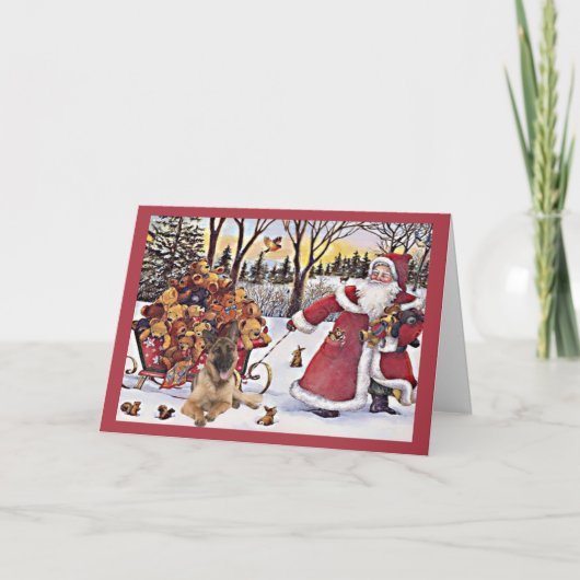 Weihnachtskarte Santa Bears4 Feiertagskarte (Vorderseite)