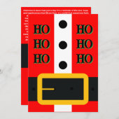 Weihnachtskarte Santa Belt Feiertagskarte (Vorne/Hinten)