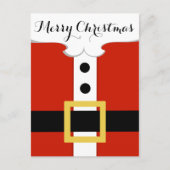 Weihnachtskarte Santa Belt Feiertagspostkarte (Vorderseite)