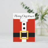 Weihnachtskarte Santa Belt Feiertagspostkarte (Stehend Vorderseite)