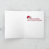 Weihnachtskarte Santa Border Collie Feiertagskarte (Innenseite)